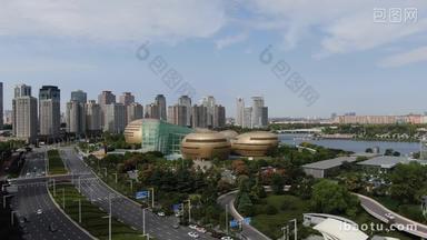 城市航拍河南郑州城市宣传片地标建筑